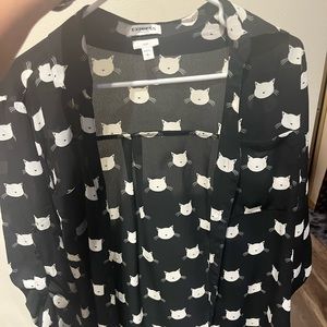 Express slim fit Portofino, feline print